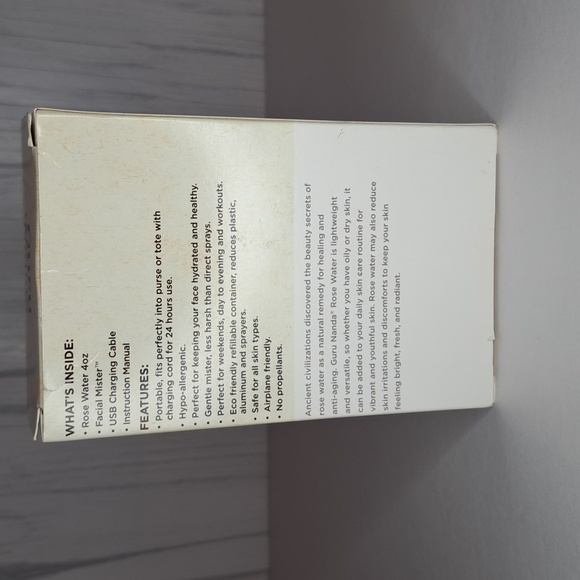 Guru Nanda Facial Mister Rose Water Purse Size Spray Atomizer NEW/Sealed - Picture 4 of 6